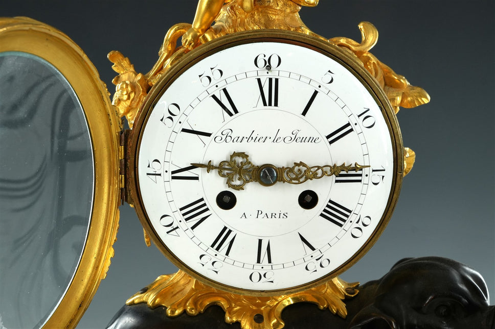 Franse Pendule met Olifant — Barbier le Jeune, Parijs, 19e eeuw
