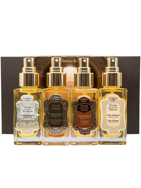 La Sultane de Saba 4 Beauty Oils Set – Journey with assorted oils