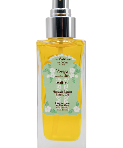 La Sultane de Saba Voyage dans les Îles Beauty Oil – Journey to the Islands – Tiaré & Aloe Vera