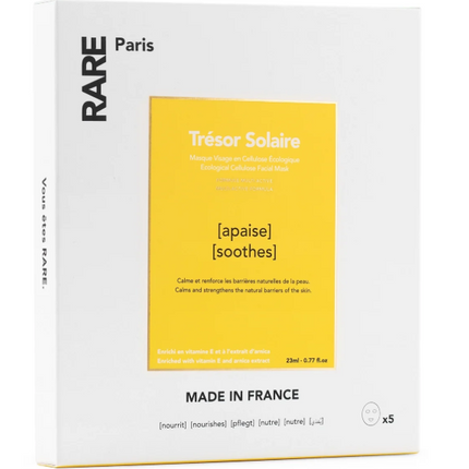 RARE Paris Face Mask 5 Sheets – Trésor Solaire