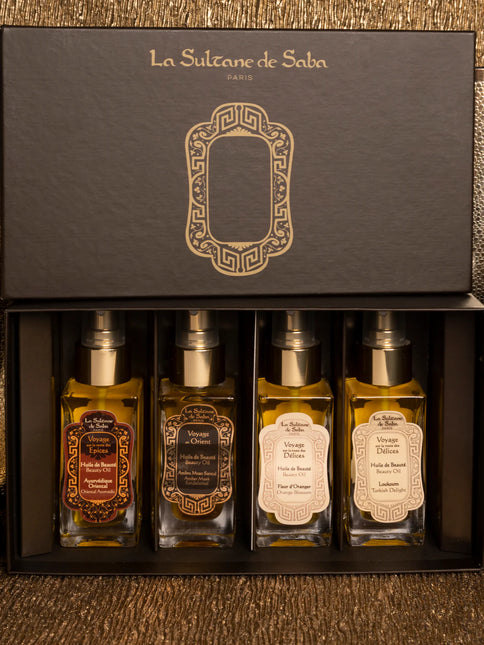 La Sultane de Saba 4 Beauty Oils Set – Journey with assorted oils